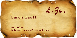 Lerch Zsolt névjegykártya
